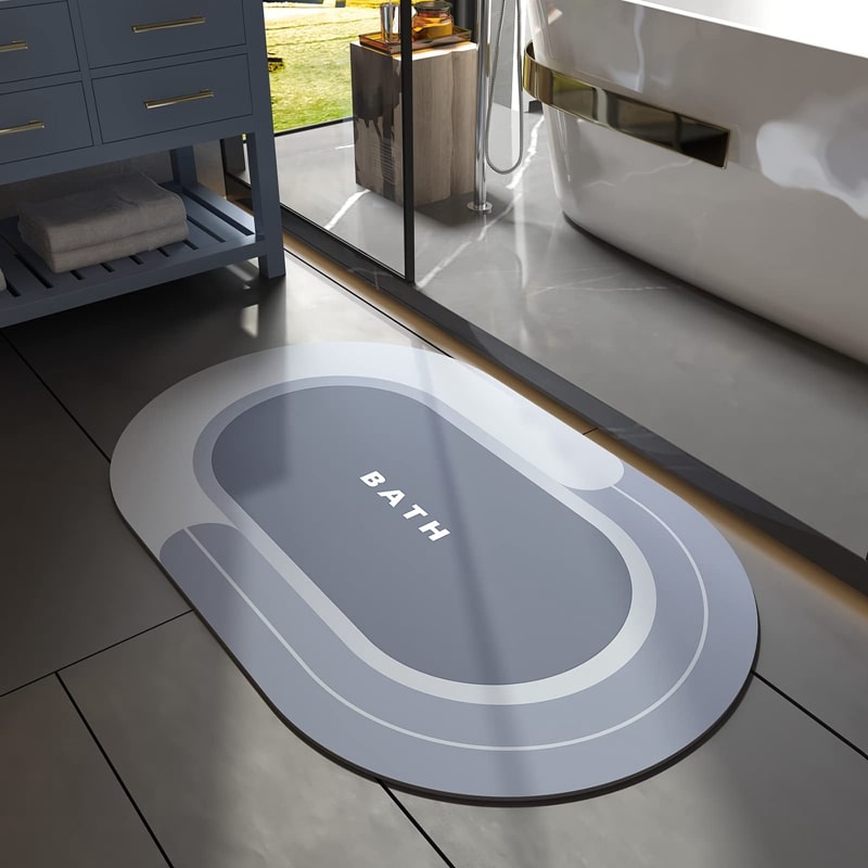 round bathroom mat