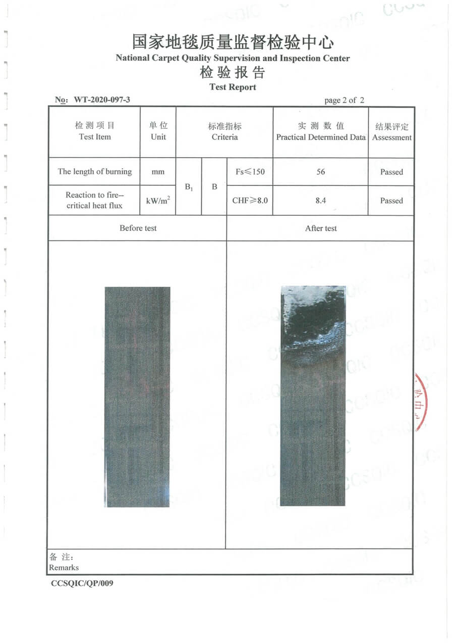 Nylon Surface Fire Test