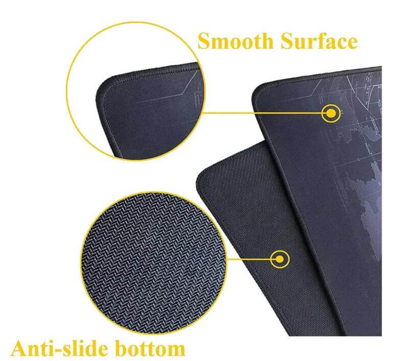 Rubber back desk mouse mat